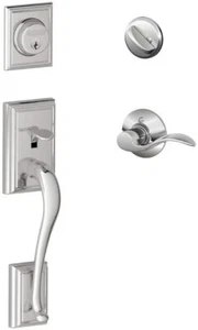 Manillar Schlage Addison palanca de acento izquierda cromo brillante F60 ADD 625 ACC - Imagen 1 de 4