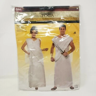  DIOSES Y DIOSAS BLANCO TOGA ADULTO ESTÁNDAR UNISEX Talla Única Disfraz HALLOWEEN Foto 1 de 3