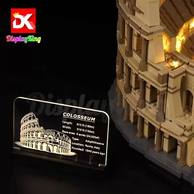 Display King - Led light display plaque for Lego Colosseum 10276 (NEW) - Image 1 of 4