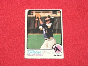 Hank Aaron Braves Hof 1973 Topps #100 descuento especial (B-4064) - Imagen 1 de 2