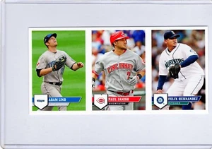 2011 Topps Album Stickers 3 card Proof Felix Hernandez-Paul Janish-Adam Lind 1/1 - Picture 1 of 3