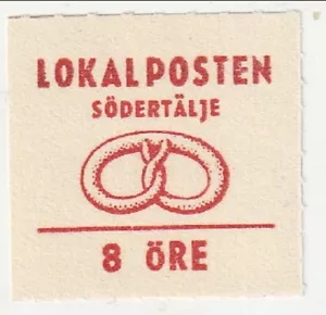 Sweden - Local, Södertälje local post 8 öre(M)(R) - Picture 1 of 1