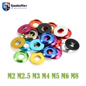Aluminum 6061 Fisheye Washer Socket Button Head Gasket M2 M2.5 M3 M4 M5 M6 M8 - Picture 1 of 9