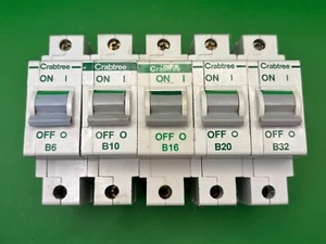 Crabtree Polestar MCB B6 6A B10 10A B16 16A B32 32A B50 50A - Imagen 1 de 9
