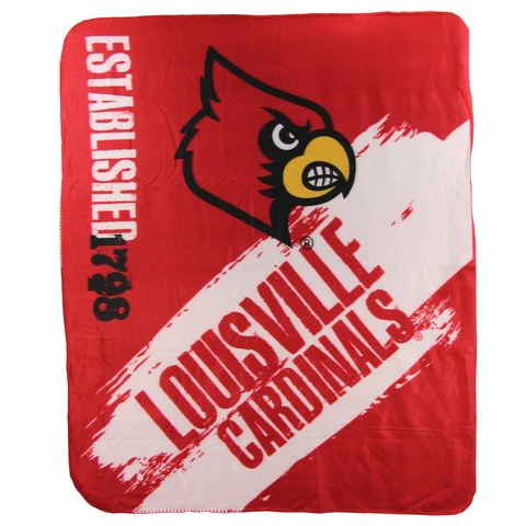 Northwest NCAA Collegiate School Logo Fleece Blanket (Louisville Cardinals) Cover