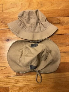 Lot of 2 Boys Tan Bucket Hats: REI Co-op Sahara Khaki Size 7-14 Years + Hokey Co - Picture 1 of 7