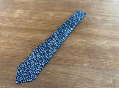 路易威登 M70374 印花丝绸领带蓝色二手无盒 — 第 1/4 张图片