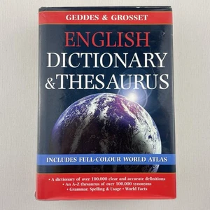 English Dictionary & Thesaurus Book by Geddes & Grosset Hardcover Book - Picture 1 of 15
