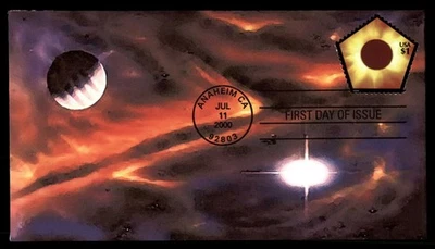 Mayfairstamps US FDC 2000 California $1 space stamp and hand painted First Day C - Image 1 of 2