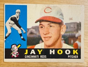 1960 Topps Baseball Jay Hook #187 VG Cincinnati Reds - Picture 1 of 2