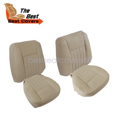 New For 2003 2004 2005 2006 Lincoln Navigator Front Perf Leather Seat Cover Tan - Image 1 of 4