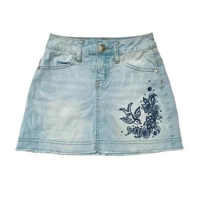 Justice Embroidered Jean Skort Size 6 - Image 1 of 4
