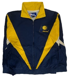 VINTAGE 90s Indiana Pacers Windbreaker Jacket Mens Size SMALL Embroidered Logo - Picture 1 of 11