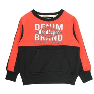 Sweatshirt Garçon. Lee Cooper. Sweat Color Rouge. Gift for Child Of 4 To 14 - Picture 1 of 6