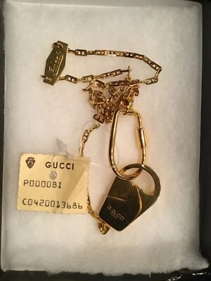 "Cadena de reloj de bolsillo vintage GUCCI 21"" de largo" Foto 1 de 4