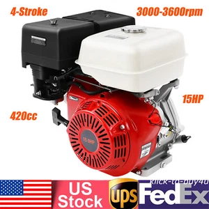 Motore a Gas 420CC 4 Tempi OHV Orizzontale Go Kart Motor Avviamento a Rinculo 15 HP - Foto 1 di 15