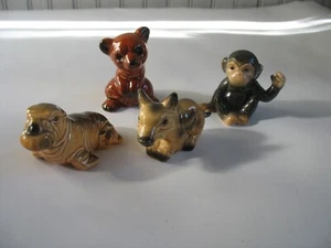 S/4 Goebel West Germany baby animal figurines porcelain Monkey walrus Bear Boar - Picture 1 of 12