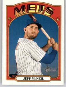 Tarjeta base Heritage Jeff McNeil MLB 2021 PWE Mets #316 - Imagen 1 de 2