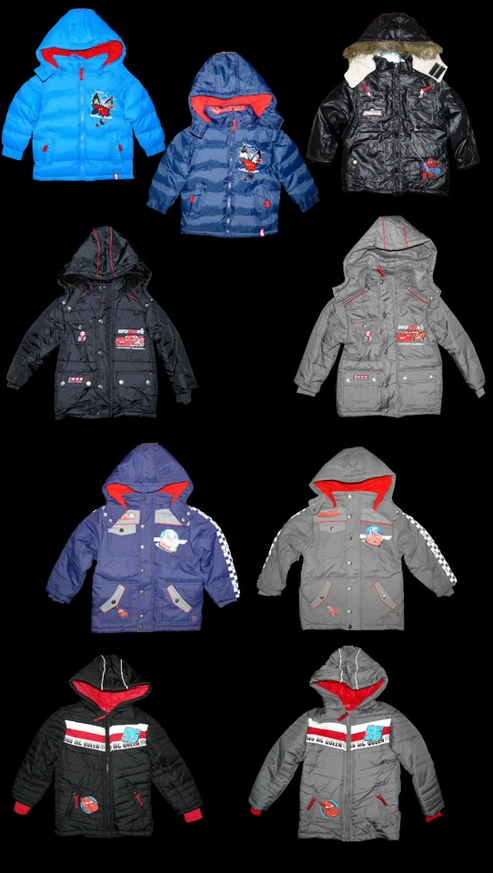 MARVEL SPIDERMAN DISNEY CARS Spiderman Cars Winterjacke Jacke Anorak Parka 98 - 140 NEU