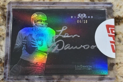 2015 Len Dawson Topps Diamond WHITE AUTO SP HOF #D 4/10 Redemption Only Sealed - Image 1 of 2
