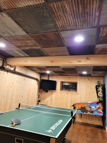 10 pcs. 2 x 2 (40 sq. ft.) DROP CEILING TILES RECLAIMED CORRUGATED BARN ROOFING Cover