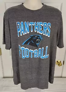 NFL Team Apparel Men's XL Carolina Panthers Football Charcoal Gray T-Shirt - Picture 1 of 4