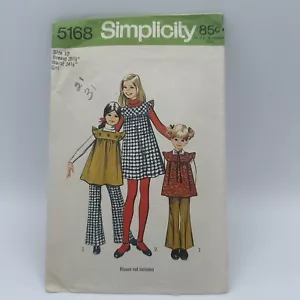Simplicity Schnittmuster 5168 Mädchen Gr. 10 Pullover Tunika Hose Glockenboden 70er - Bild 1 von 5