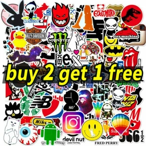 100 vorgestellte Aufkleber wasserdicht Vinyl Laptop Skateboard Fahrrad Gepäck Aufkleber Autos - Bild 1 von 21