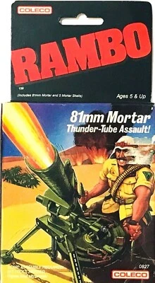 VINTAGE 1896 COLECO RAMBO 81mm MORTAR THUNDER-TUBE ASSAULT NEW SEALED BOX RARE - Image 1 of 3