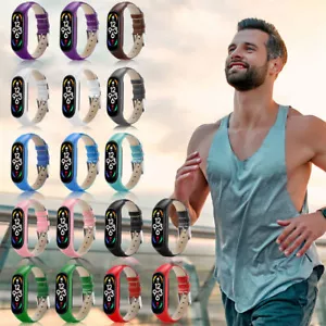 Armband für Xiaomi Mi Band 3 4 5 6 7 Klassisch Leder Fitness Tracker Smartwatch - Bild 1 von 34