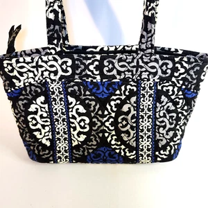 Vera Bradley Canterberry Kobalt Handtasche Reißverschluss 2 Griff 7 Taschen 12x7,5x3" - Bild 1 von 10