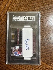 BUSTER POSEY 2008 RAZOR SIGNATURE SERIES BLACK ON CARD AUTOGRAPH #93/199