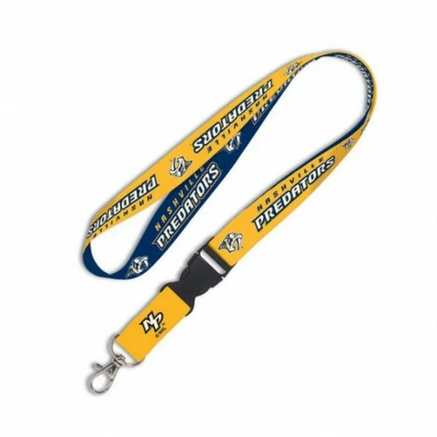 Nashville Predators Lanyard with Detachable Buckle [NEW] NHL Key Chain Ring Id Cover