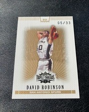 2007-08 Topps Triple Threads David Robinson Gold 5/33 Rare