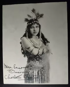 RARE SILENT FILM STAR CHARLOTTE BURTON. 8X10 BW PHOTOGRAPH CIRCA 1915. COA. - Picture 1 of 3