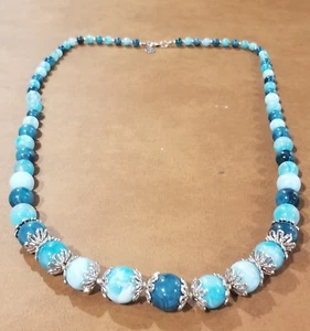 Isaac Mizrahi Live Beaded Turquoise and Green Necklace 36” Beand New in Box - Picture 1 of 5