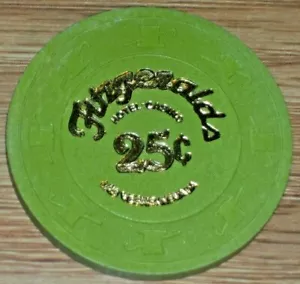 .25 1ST EDITION CHIP DI GIOCO FRAZIONARIO DI FITZGERALD'S CASINO LAS VEGAS NV - Foto 1 di 2