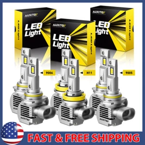 9005 Combo 9006 LED H11 Headlight + Fog Light Bulbs High Low Beam White 6500K - Picture 1 of 12