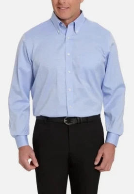 Kirkland Men's Traditional Fit Non-Iron Dress Shirt, White/Blue,    16.5-36/37 - Image 1 of 4