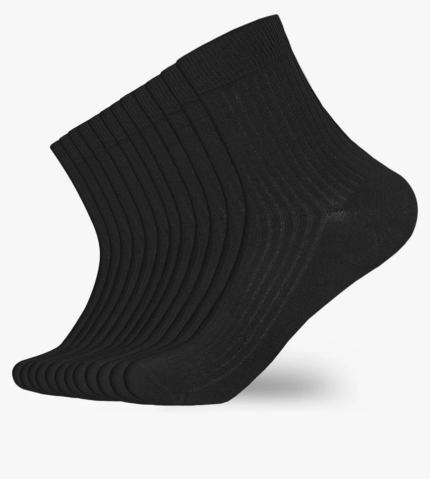 Paquete de 6 calcetines informales a rayas para hombre media pantorrilla Foto 1 de 1