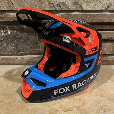 Casco de motocicleta Fox Racing V1 Race Spec azul juvenil pequeño Foto 1 de 4