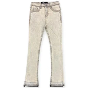 WaiMea Boys Skinny Stacked Jeans with Stitch Design (Sandwash) - Picture 1 of 2