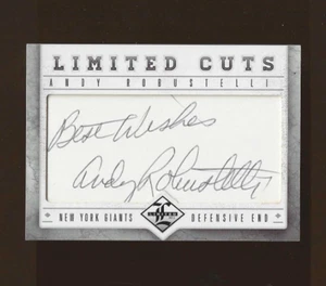 2012 PANINI LIMITED CUTS AUTO #13 ANDY ROBUSTELLI SERIAL #04/10 HOF GIANTS - Picture 1 of 2