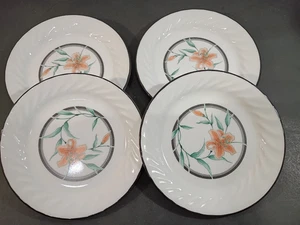 Platos de ensalada/laterales Corelle Tiger Lily (juego de 4) en muy buena condición - Imagen 1 de 7