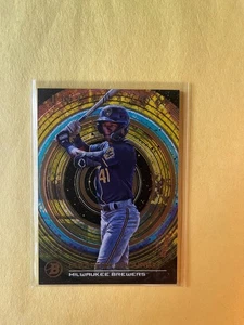 2022 Bowman Inception Jackson Chourio #'d /50 GOLD 1st Initiation #77 Parallel 1 - Bild 1 von 3