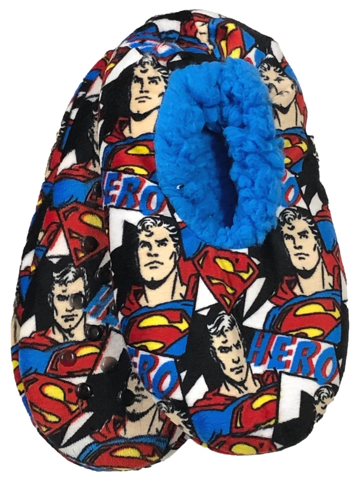 Zapatillas de Superman forradas de sherpa azules de DC Comics para niños Super Man M/L (13-4) Foto 1 de 1