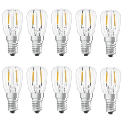 10x Osram LED Filamento Frigorífico T26 Tubo 2,2W E14 Transparente 110lm Lámpara Blanco Cálido - Imagen 1 de 4