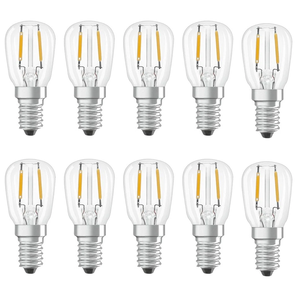 10 x Osram LED Filament Kühlschrank T26 Röhre 2,2W E14 klar 110lm Lampe warmweiß - Bild 1 von 4
