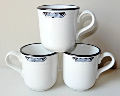 Juego de tres (3) tazas de café (tazas) de gres Noritake Aspen Nights - SIN USAR Foto 1 de 4