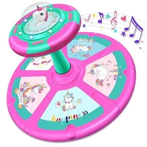 Unicorn Sit and Spin Toy for Toddlers Girls Ages 1-3 2-4, Birthday Gift for 2 - Picture 1 of 8